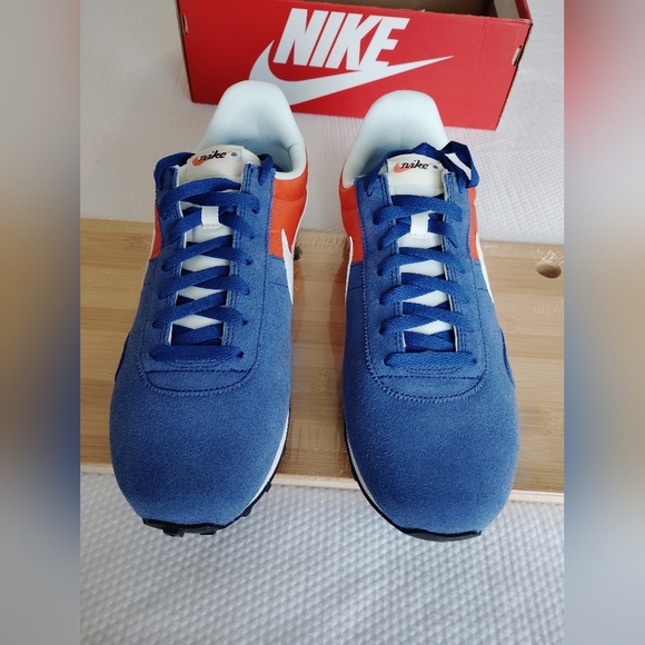 Nike Pre Montreal Racer 898031-400 Blue Orange White Lace Up Sneakers Low Top. - Picture 2 of 7